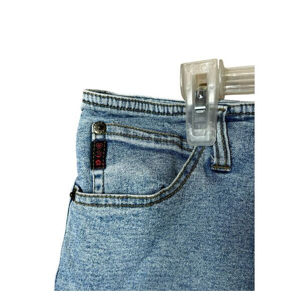 Vintage Y2K Mudd Mid Rise Lace Up Jean Shorts Womens Size 9 - Picture 2 of 5